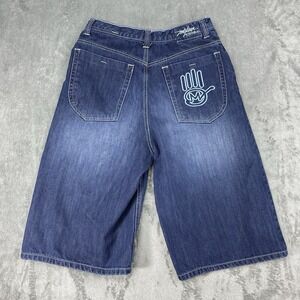 Vintage Miskeen Originals Shorts Womens Size 20 Blue Denim Jean Jorts Skater Y2K